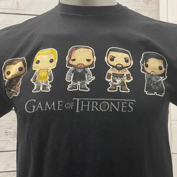 Game of Thrones Funko Pop Cast T-Shirt John Snow HBO Queen of Dragons TV Movie - Picture 1 of 4